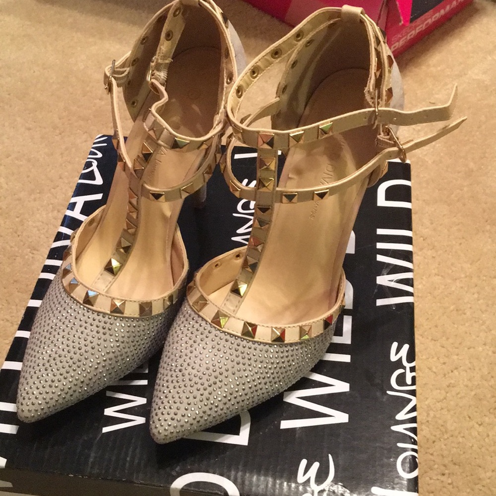 Silver bling heels, Valentino imitation